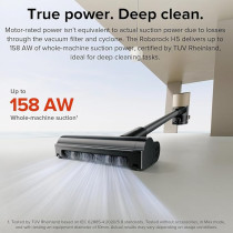 Roborock H5 Cordless Handheld Vacuum Cleaner, 158Aw Strong Suction, 5-Layer Filtration, 60 Minutes Of Battery Life, 1.55Kg Light Body, Vacuum Cleaner And Mite Remover, Suitable For Home Floor Pet Hair