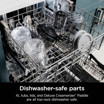 Ninja NC501 Creami Deluxe 11-In-1 Ice Cream And Frozen Treat Maker For, Sorbet, Milkshakes, Drinks More, 11 Programs, With 2 Xl Family Size Pint Containers, Perfect Kids, Silver, 2 Quarts