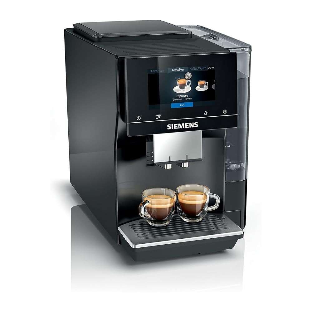 Siemens Fully Automatic Coffee Machine, Eq700, Iselect Display, Coffeeworld, With Cold Brew And Slow Brew, Cappuccino Maker, Home Connect, Piano Black, TP713GB9 Classic