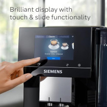 Siemens Fully Automatic Coffee Machine, Eq700, Iselect Display, Coffeeworld, With Cold Brew And Slow Brew, Cappuccino Maker, Home Connect, Piano Black, TP713GB9 Classic