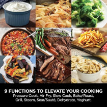 Ninja Op300 Foodi Ultimate 8 In 1 Pressure Cooker With Crisping, 1460 Watts, 6 Litre Capacity, Black