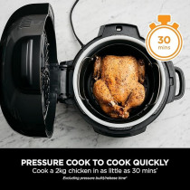 Ninja Op300 Foodi Ultimate 8 In 1 Pressure Cooker With Crisping, 1460 Watts, 6 Litre Capacity, Black