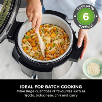 Ninja Op300 Foodi Ultimate 8 In 1 Pressure Cooker With Crisping, 1460 Watts, 6 Litre Capacity, Black