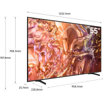 Samsung 55 Inch Qled Tv, Qe1D, 4K, 100% Color Volume With Quantum Dot, 4K Upscaling, Samsung Tv Plus, Quantum Hdr, Tizen Smart Tv, QA55QE1DAUXZN