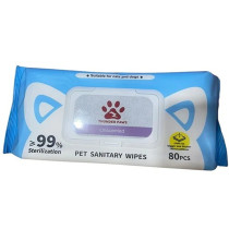 Thunder Paws 80 Pieces Sanitary Pet Wipes Suitable for Cats and Dogs, Unscented