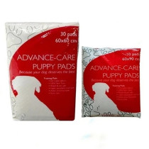 Thunder Paws 30 Pieces Advance-Care Puppy And Kitten Pads, Unscented, 60 x 60