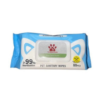 Thunder Paws 80 Pieces Aloe Vera Sanitary Pet Wipes Suitable for Cats and Dogs