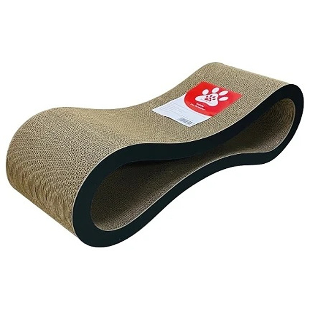 Thunder Paws Felicity Cardboard Cat Scratcher, Black, 86 x 27 x 28cm