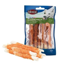 Trixie 70g Denta Fun 6 Chicken Chewing Rolls Dog Chews