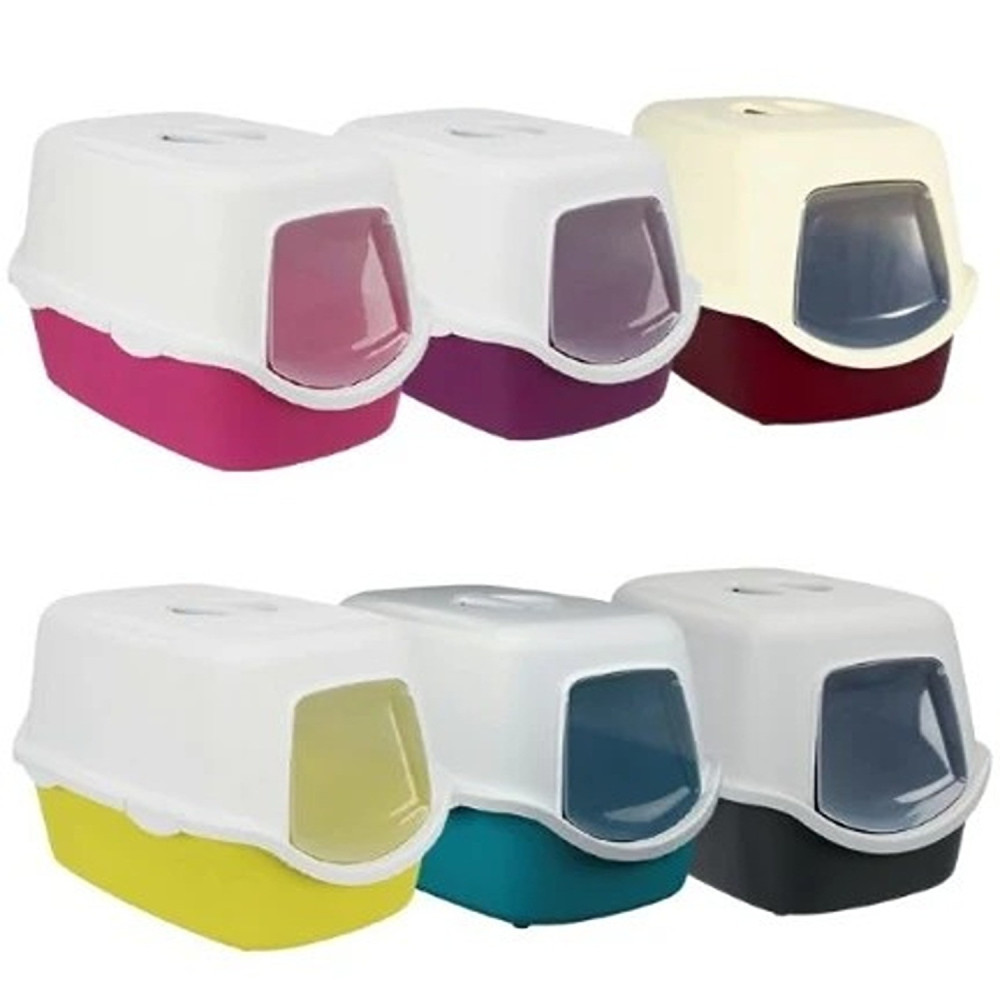 Trixie Vico Litter Box for Cats, Berry, 40 x 40 x 56cm