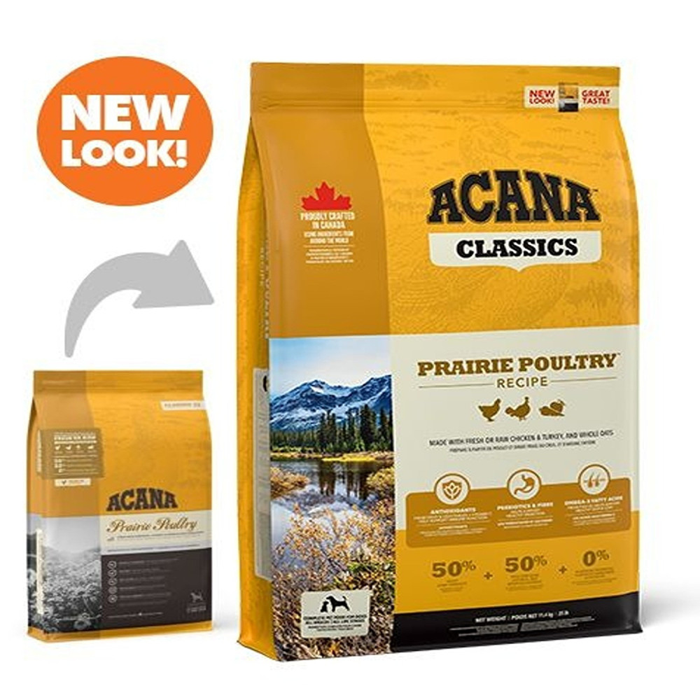 Acana 14.5Kg Classics Prairie Poultry - Medium Breed Adult Dog Protein-Rich Dry Food