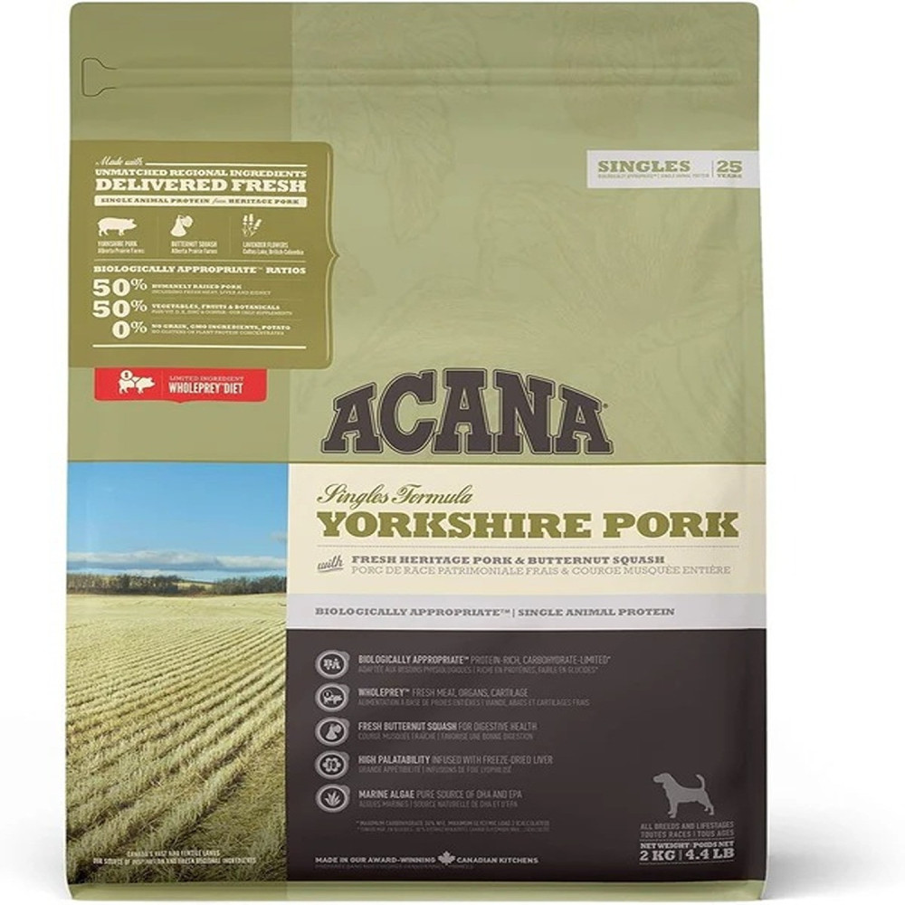 Acana 2Kg Yorkshire Pork Dog Grain-Free Dry Food
