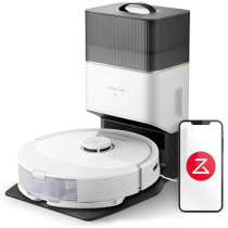 Roborock Q8Max+ Robot Vacuum Cleaner With Self Emptying Dust Station (7 Weeks), Dual Brush, 5500 Pa Suction, No-Go Zones, Cleaning Along Floor Lines, App (Upgraded Of Q7 Max), White/Black
