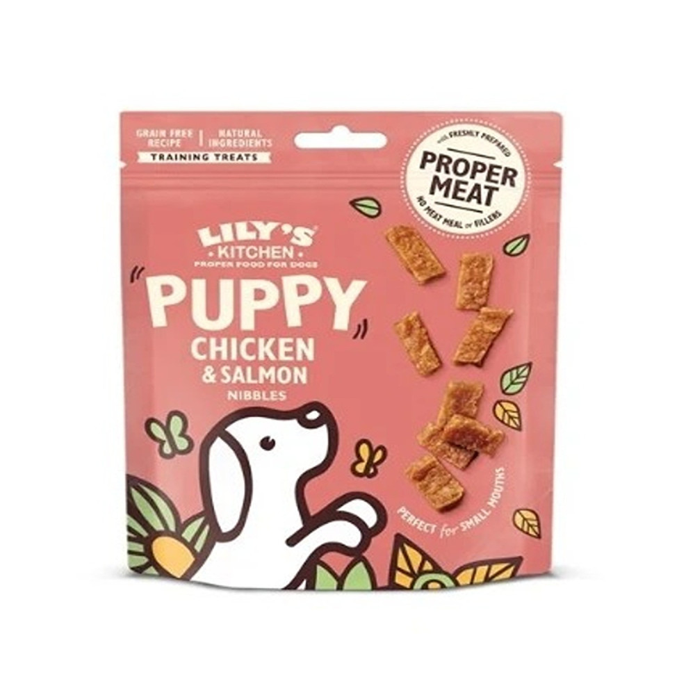 Lily'S Kitchen 70G Chicken And Salmon Nibbles Puppy Treats
