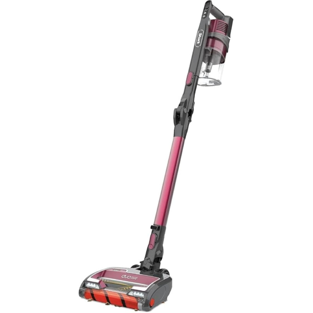 Shark Cordless Stick Vacuum Cleaner With Anti Hair Wrap, 40 Minute Run Time, Flexible Duoclean Vacuum Cleaner With Led Lights, Dusting Brush, Crevice And Upholstery Tools, Burgundy Red, IZ201ME