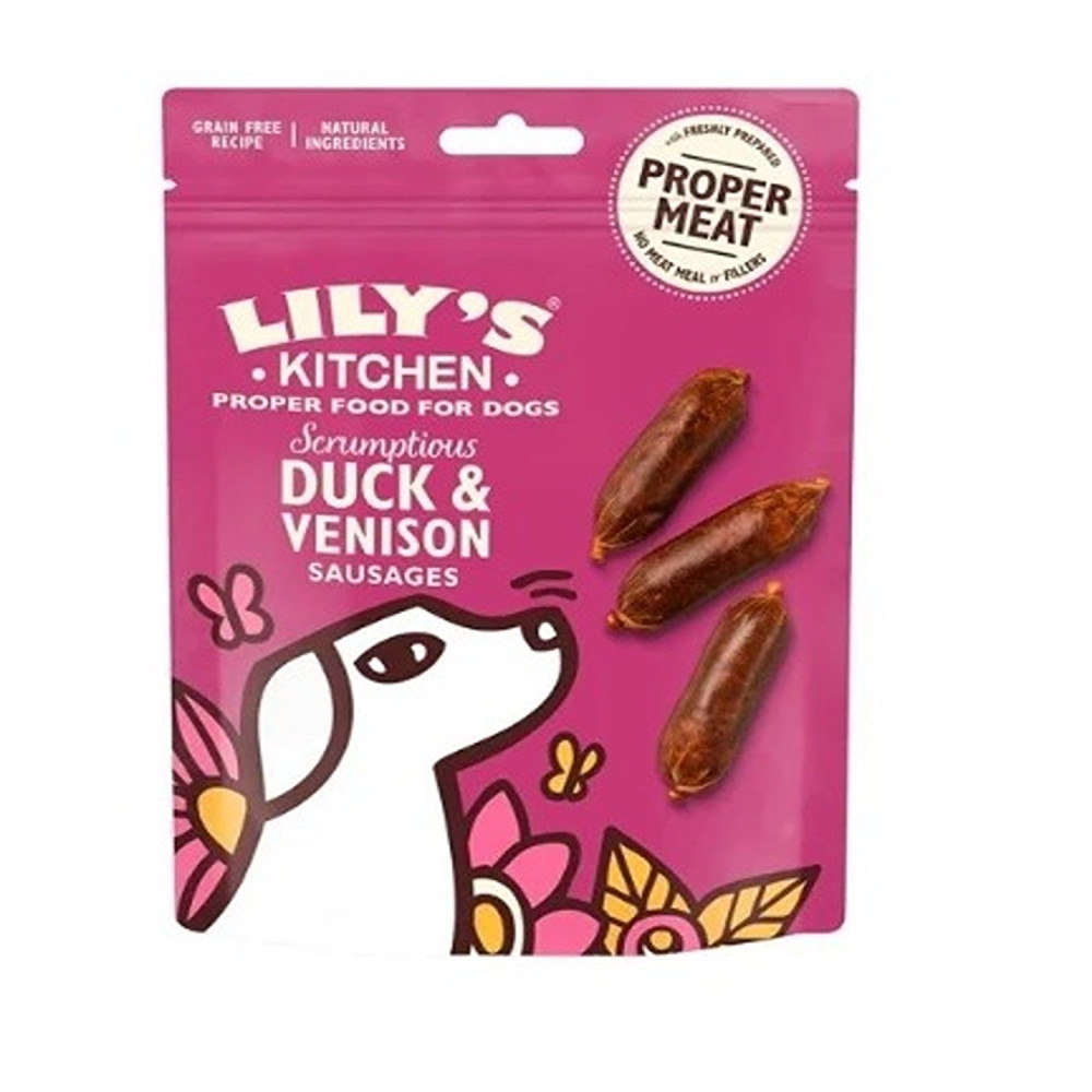 Lily'S Kitchen 70G Scrumptious Duck & Venison Sausages Dog Treats