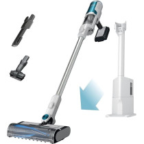 Shark Clean And Empty – Lightweight Cordless Vacuum Cleaner With Hepa Filter, Powerful Suction, Portable, Rechargeable, Auto-Empty System, Stick Vacuum For Pet Hair, Carpets And Hardfloor, White, BU3521