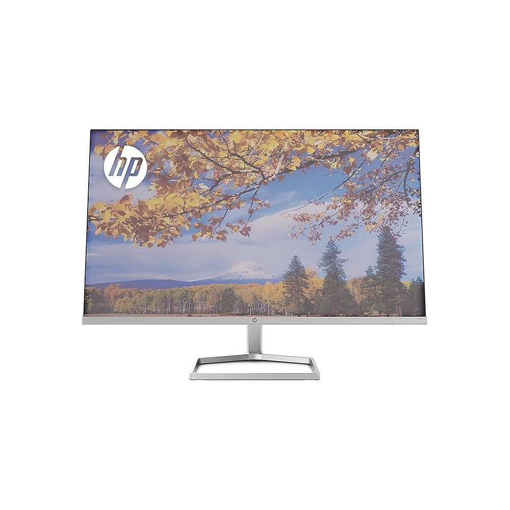 HP M27f Ultraslim Monitor 27 Inch, Full HD 1080p, 75hz Refresh Rate 2 x HDMI, 1 x VGA Blue Light Filter, Anti Glare, Tilt Adjutsment, Flicker Free, 178 Degree Ultra Wide Viewing Angle, Silver And Black