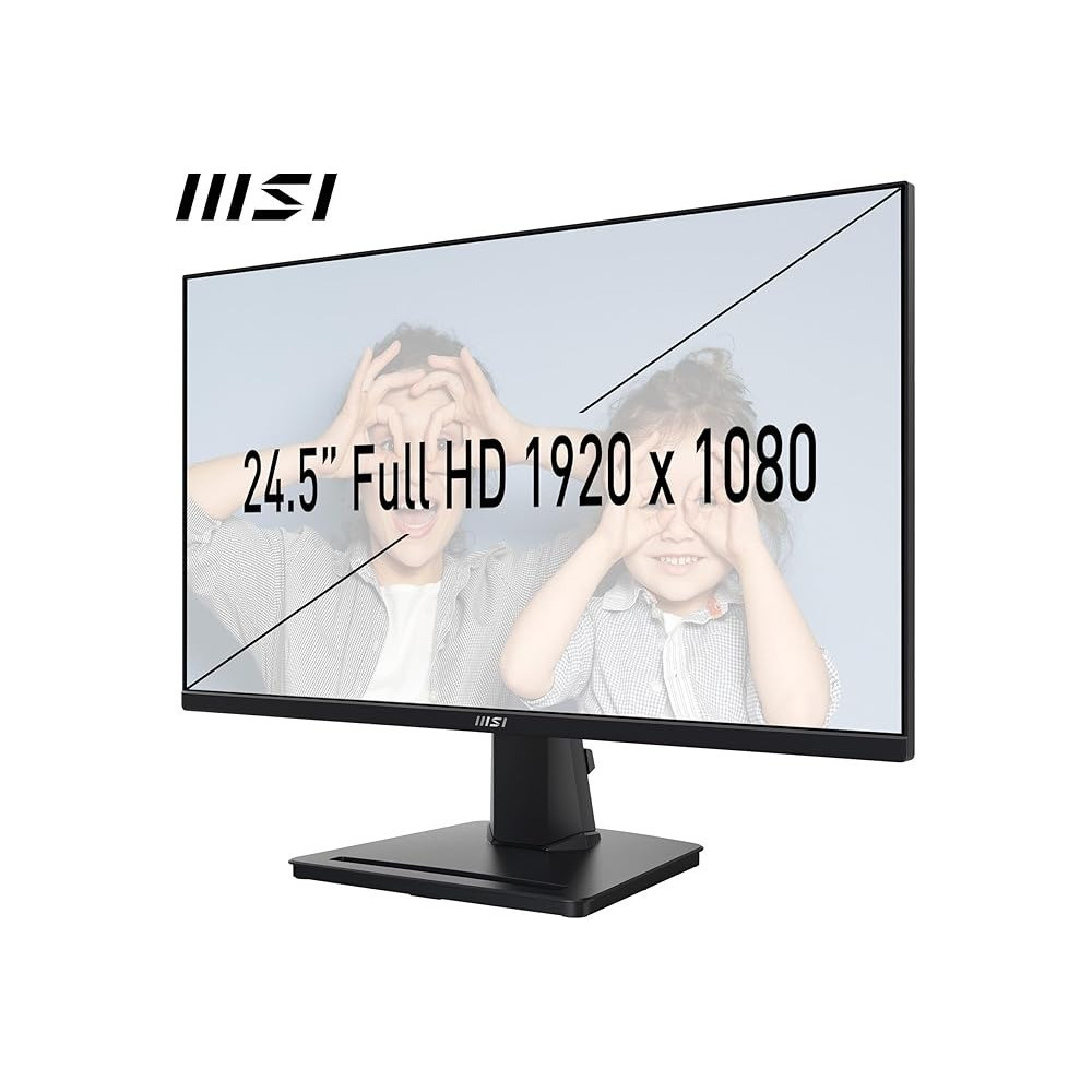 MSI Pro MP251, 25 inch, IPS, 1920 x 1080 (FHD), 100Hz, TUV Certified Eyesight Protection, 4ms, Displayport, HDMI, Tilt