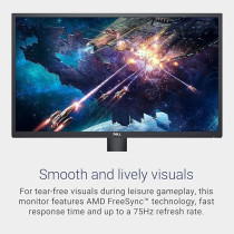 Dell 27 Monitor, SE2722H 27 4ms, Full HD 1920 x 1080,60 Hz VGA/75 Hz HDMI,1.4 AMD FreeSync