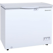 Westpoint 250L Gross 190L Net, Single Door Chest Freezer With Wire Storage Basket, Energy Efficiency Cooling, Adjustable Temperature, Lock And Key Suitable For Home And Restaurants, White WBXN-2519EWGL
