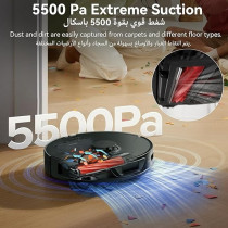 Roborock S7 Max Ultra Robot Vacuum Cleaner With Auto Mop Washing/Auto Dust Emptying/Warm Air Drying/Auto Tank Refilling/Dock Self-Cleaning Vacuum Cleaner(5500 Pa Active Obstacle Avoidance, App/Voice Control), Black