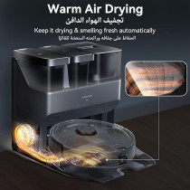 Roborock S7 Max Ultra Robot Vacuum Cleaner With Auto Mop Washing/Auto Dust Emptying/Warm Air Drying/Auto Tank Refilling/Dock Self-Cleaning Vacuum Cleaner(5500 Pa Active Obstacle Avoidance, App/Voice Control), Black