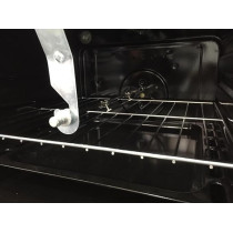 Westpoint Freestanding Full Gas Cooker 4 Burners Auto Ignition Full Safety Enamel Pan Support Stainless Steel Finish Rotisserie Grill And Oven Silver And Black, 60 x 63 x 80 Cm