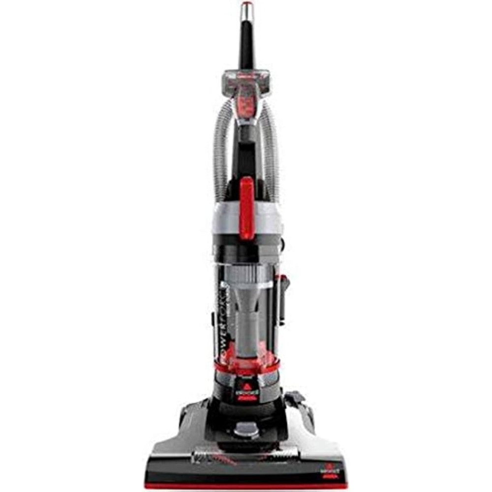 Bissell PowerForce Helix Turbo 2110E Powerful Suction With Multi-Cyclonic Technology, Lightweight Upright Vacuum For Pet Hair And Deep Cleaning, Black/Red