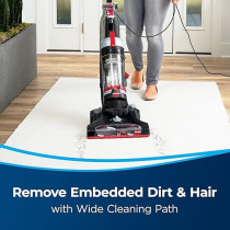 Bissell PowerForce Helix Turbo 2110E Powerful Suction With Multi-Cyclonic Technology, Lightweight Upright Vacuum For Pet Hair And Deep Cleaning, Black/Red