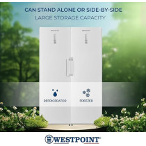 Westpoint Upright Freezer 312 Liters, Convertible Freezer To Fridge (Dual Function) LED Display, 5 Drawers For Storage, Energy Efficient, Fast Freezing, WVM-3123E