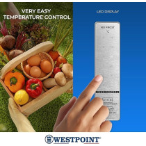 Westpoint Upright Freezer 312 Liters, Convertible Freezer To Fridge (Dual Function) LED Display, 5 Drawers For Storage, Energy Efficient, Fast Freezing, WVM-3123E