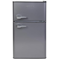 Hoover Top Mount Refrigerator Light Retro Style, 121 Litre Gross Capacity, Defrost, Mechanical Control, Interior Light, Silver, HTR-K121-S