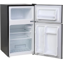 Hoover Top Mount Refrigerator Light Retro Style, 121 Litre Gross Capacity, Defrost, Mechanical Control, Interior Light, Silver, HTR-K121-S