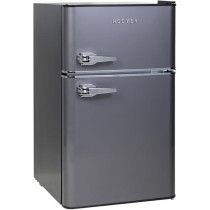 Hoover Top Mount Refrigerator Light Retro Style, 121 Litre Gross Capacity, Defrost, Mechanical Control, Interior Light, Silver, HTR-K121-S