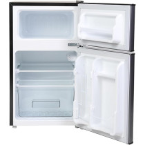 Hoover Top Mount Refrigerator Light Retro Style, 121 Litre Gross Capacity, Defrost, Mechanical Control, Interior Light, Silver, HTR-K121-S