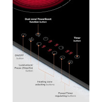 Millen 60Cm Built-In Ceramic Hob With Booster And Italian Glass, MEH 603 BL