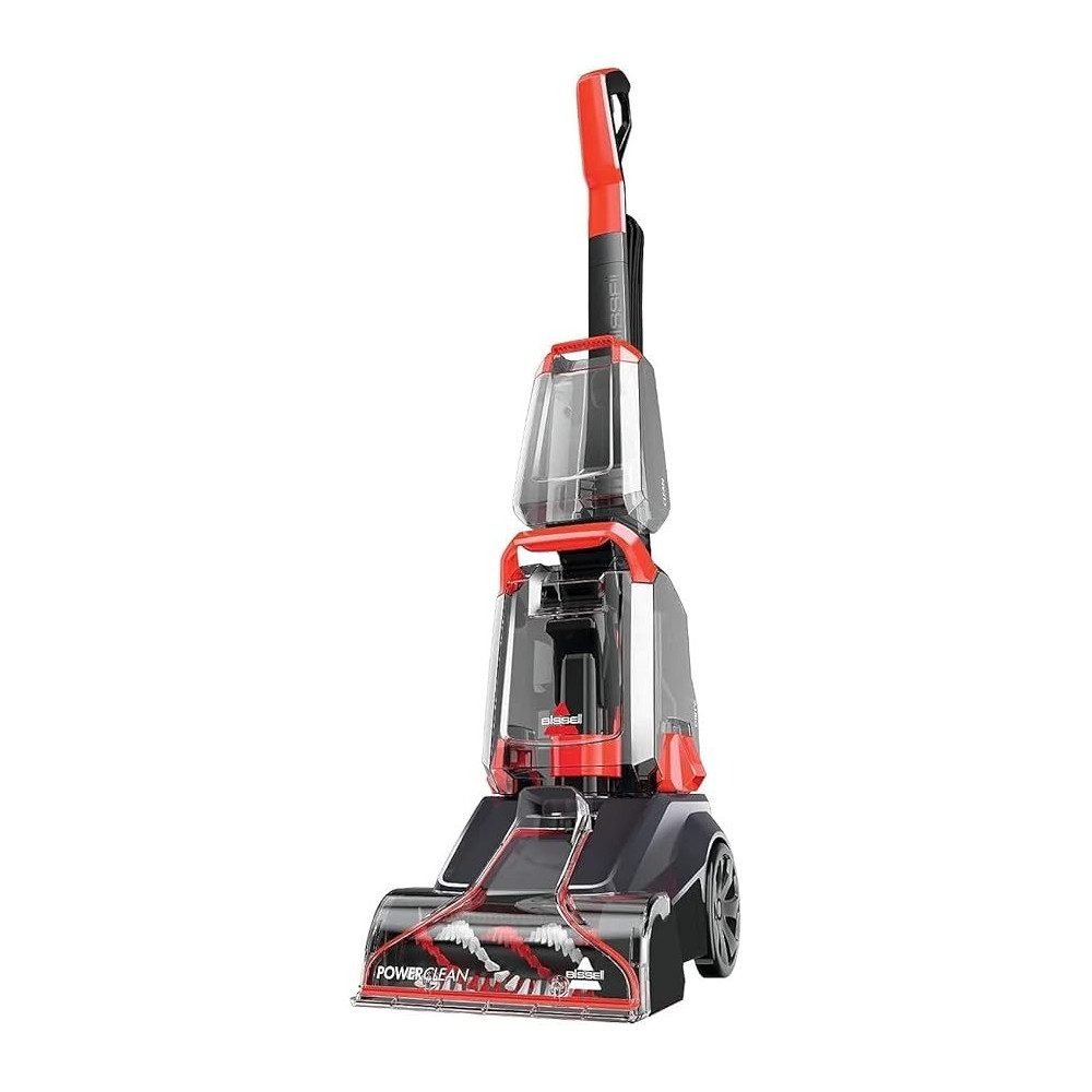 Bissell TurboClean PowerBrush Carpet Cleaner 2889K Powerful Stain Removal, Lightweight Design, Ideal For Deep Cleaning Carpets And Area Rugs, Easy To Use, Black/Red