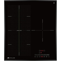 Millen Induction Hob 45 Cm Built-In 3 Heating Zones, 5700 Watts, Touch Control, MIH 452 BL