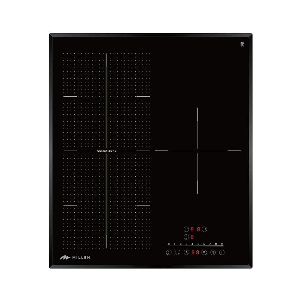 Millen Induction Hob 45 Cm Built-In 3 Heating Zones, 5700 Watts, Touch Control, MIH 452 BL