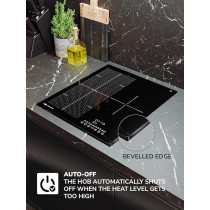 Millen Induction Hob 45 Cm Built-In 3 Heating Zones, 5700 Watts, Touch Control, MIH 452 BL