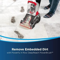 Bissell TurboClean PowerBrush Carpet Cleaner 2889K Powerful Stain Removal, Lightweight Design, Ideal For Deep Cleaning Carpets And Area Rugs, Easy To Use, Black/Red