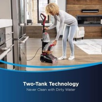 Bissell TurboClean PowerBrush Carpet Cleaner 2889K Powerful Stain Removal, Lightweight Design, Ideal For Deep Cleaning Carpets And Area Rugs, Easy To Use, Black/Red