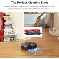 Roborock Q5 Pro Robot Vacuum And Mop Combo, 5500Pa Suction, Duo Roller Brush, LiDAR Navigation, Robotic Vacuum Cleaner With 240 Min Runtime, Smart No-Go Zone, Perfect For Pet Hair, Black