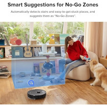 Roborock Q5 Pro Robot Vacuum And Mop Combo, 5500Pa Suction, Duo Roller Brush, LiDAR Navigation, Robotic Vacuum Cleaner With 240 Min Runtime, Smart No-Go Zone, Perfect For Pet Hair, Black