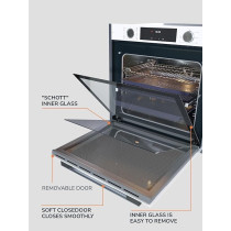 Millen Built In Electric Oven, 10 Cooking Modes, 81L, Schott Inner Glass, MEO 6005 WH