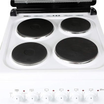 Westpoint 56 Litre Freestanding Cooking Range With Electric Cooker, 4 Electric Burners, Grill Function, Double Glass Oven Door, Modern Design And Space Saving, WCER-5604E