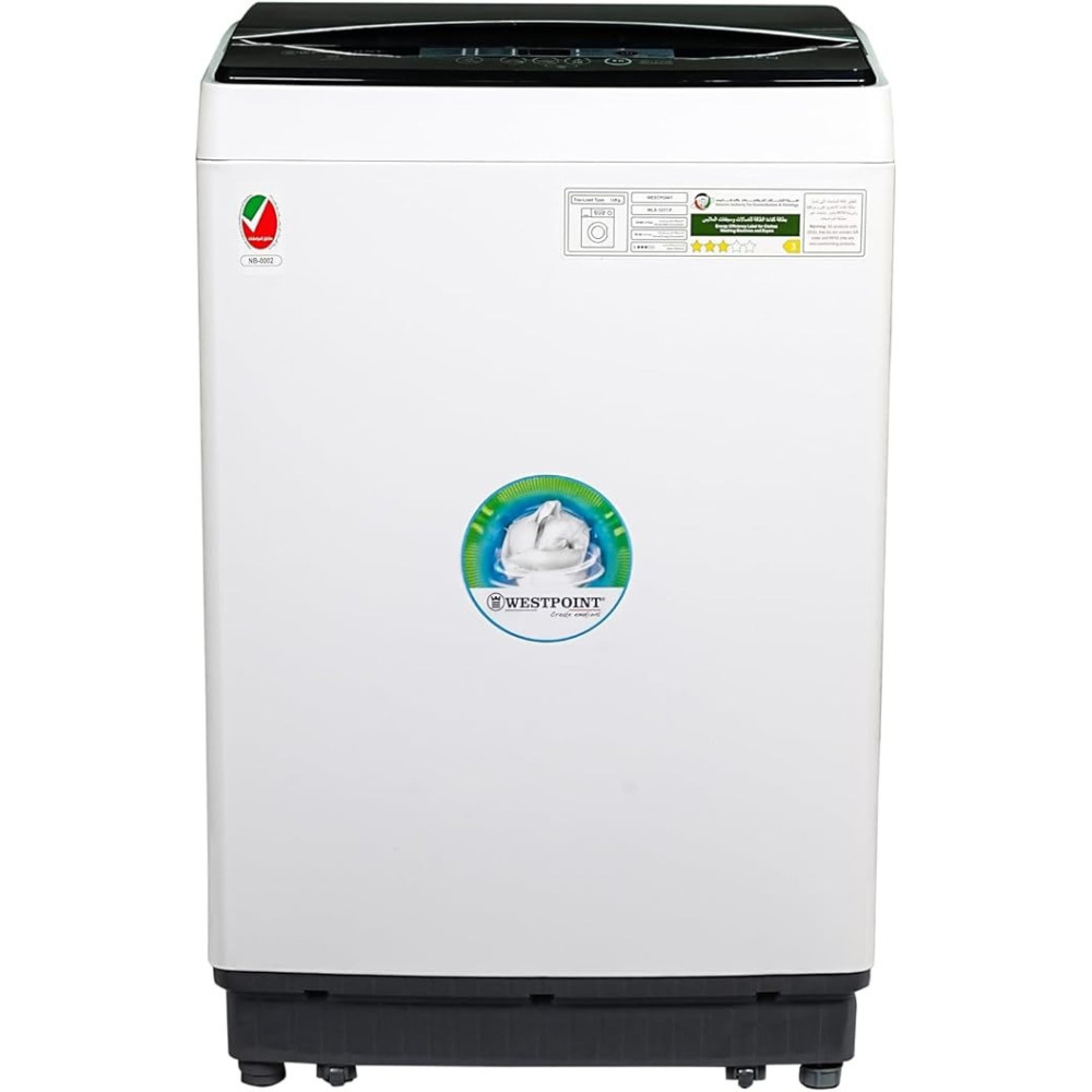 Westpoint 12 Kg Top Load Washing Machine With 9 Washing Programs, Quick Wash, Delayed Start, Remaining Time Display, LED Control Panel, 3 Star Esma Rated, White, WLX-1217P