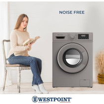 Westpoint 7 Kg Freestanding Front Load Fully Automatic 1200 RPM Silver Washing Machine