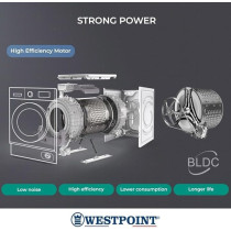 Westpoint 7 Kg Freestanding Front Load Fully Automatic 1200 RPM Silver Washing Machine